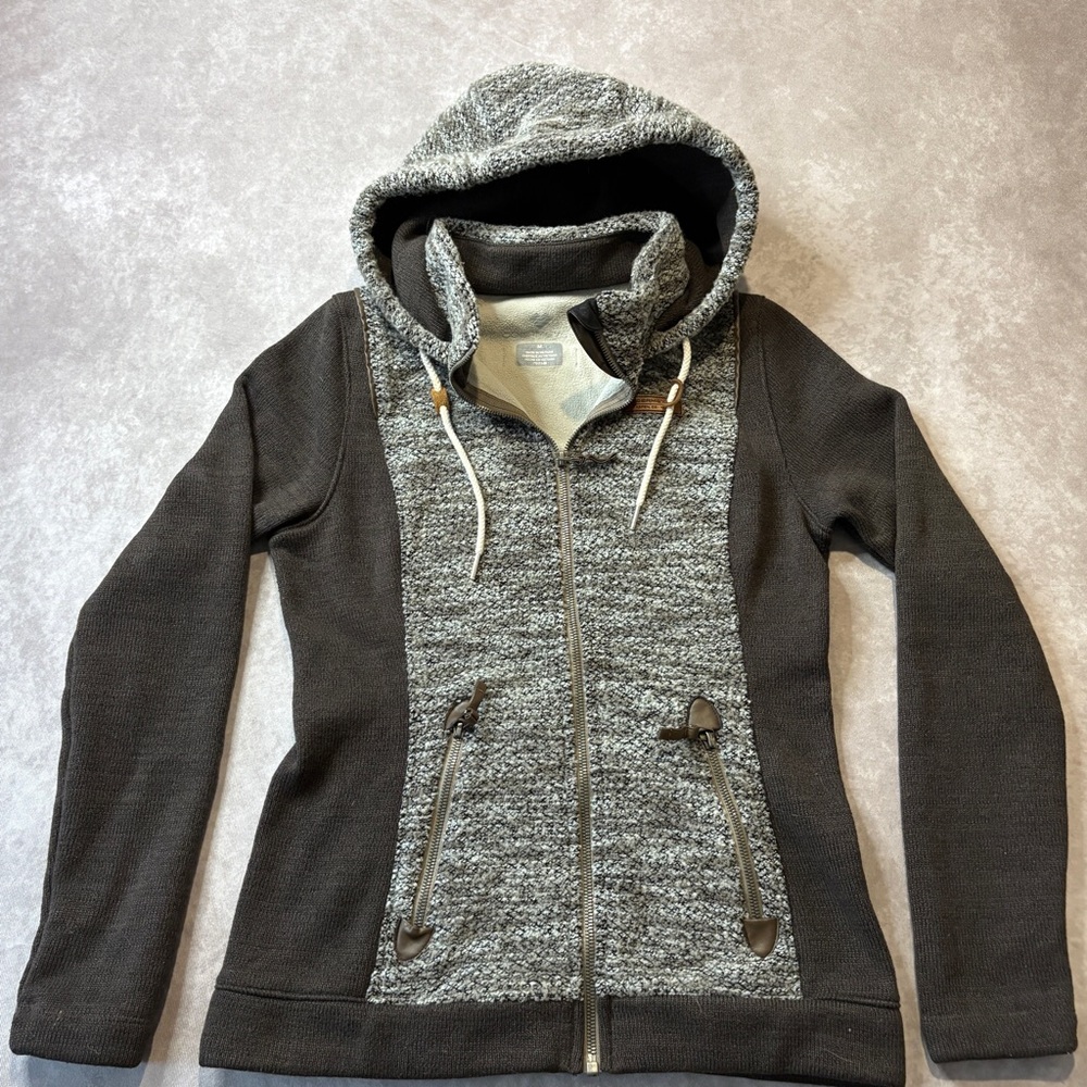 Obermeyer Women's Ella Fleece Jacket Gray and Charcoal Size M